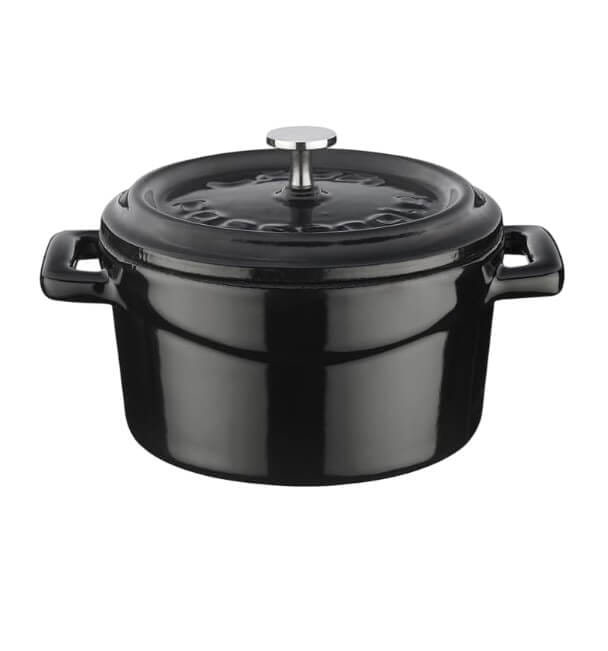 หม้อตุ๋นเหล็กหล่อขนาดเล็ก LAVA CW1685-BK ขนาด 10 ซม. สีดำ_1